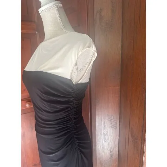 Womens Lauren Ralph Lauren Black & Ivory Colorblock Sheath fitted Dress size 2 - Picture 3 of 5